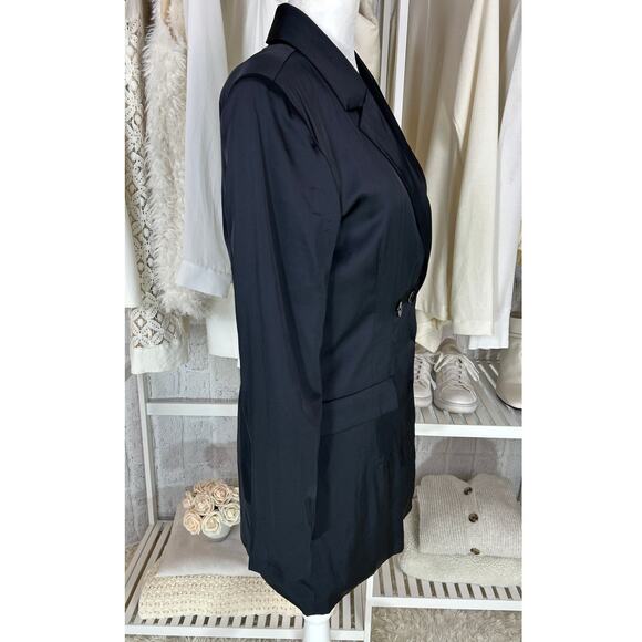 Abercrombie & Fitch Women's Size S Longline 2 Button Satin Blazer Jacket #0558 - Picture 3 of 13